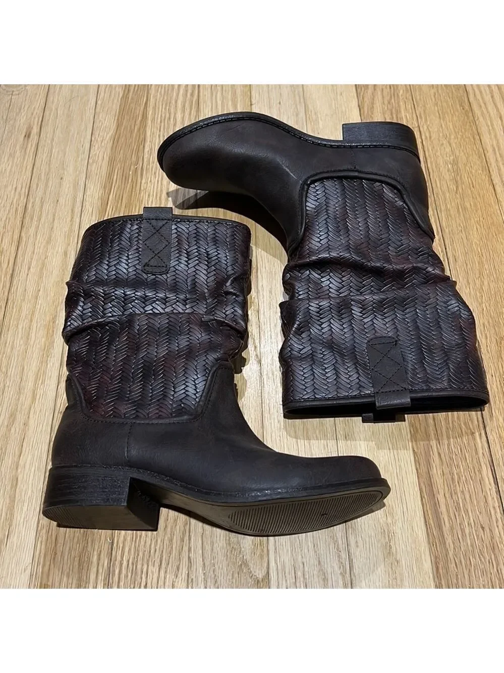 Girls Brown Tall Boots Size 5